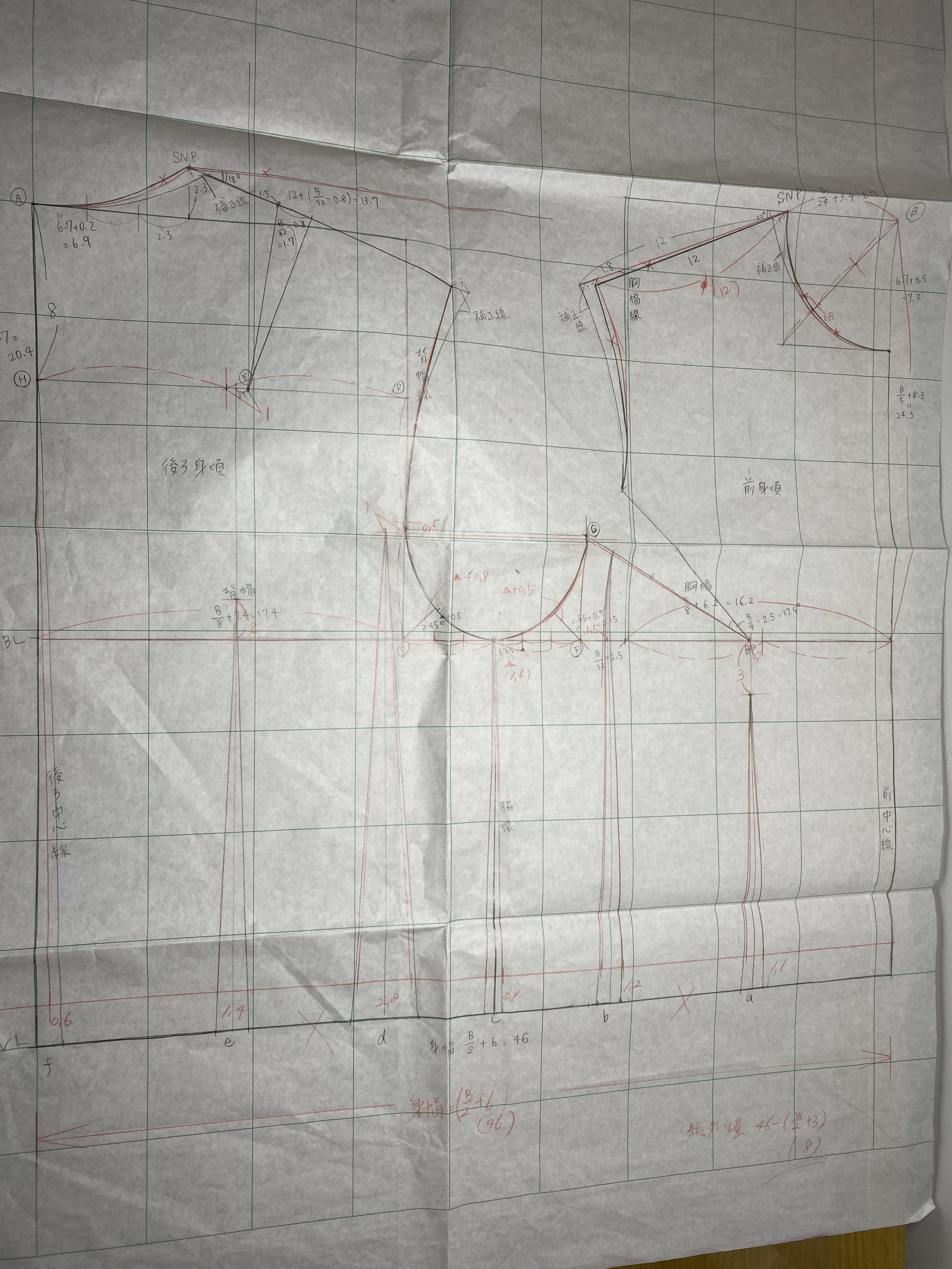 文化服装学院通信講座課題原型