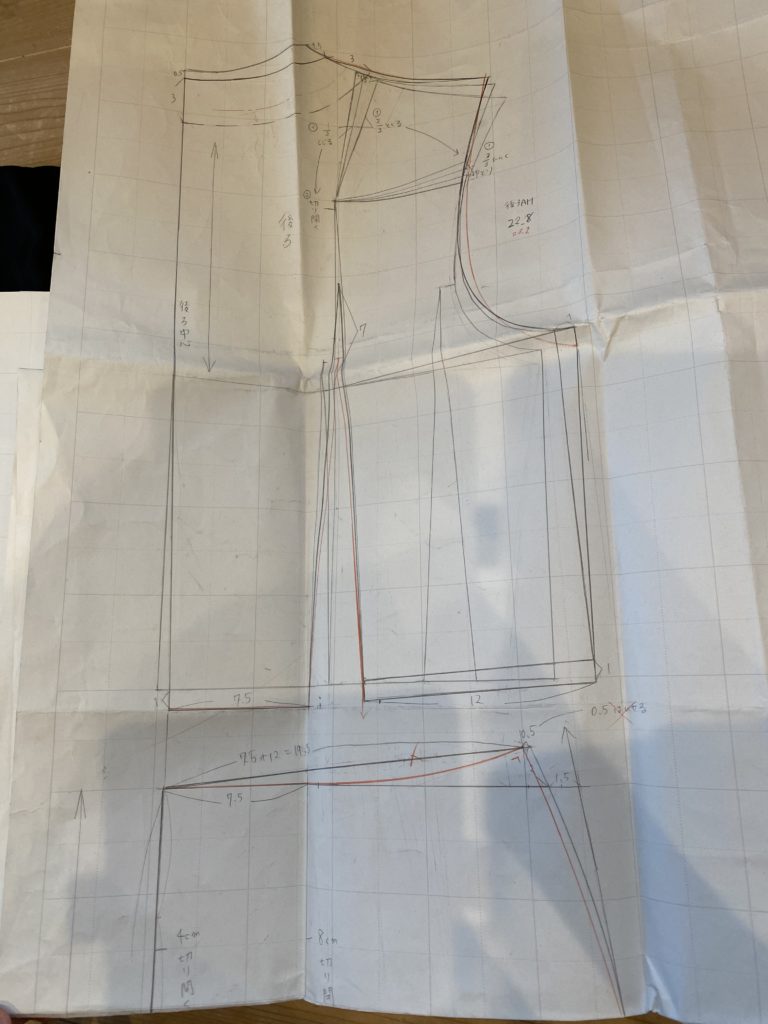 文化服装学院通信教育課題ワンピースの製図