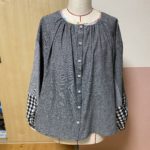 残糸先染めシャンブレー ブラウス