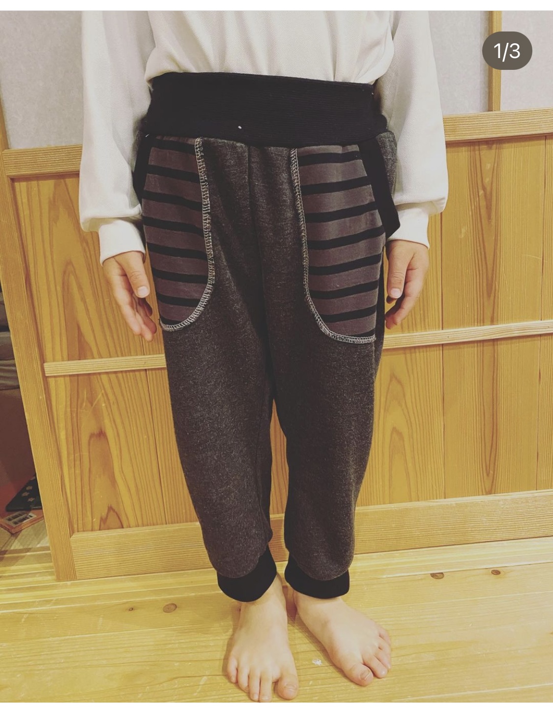 muniのロックミシンで作る子供服 ニットパンツ