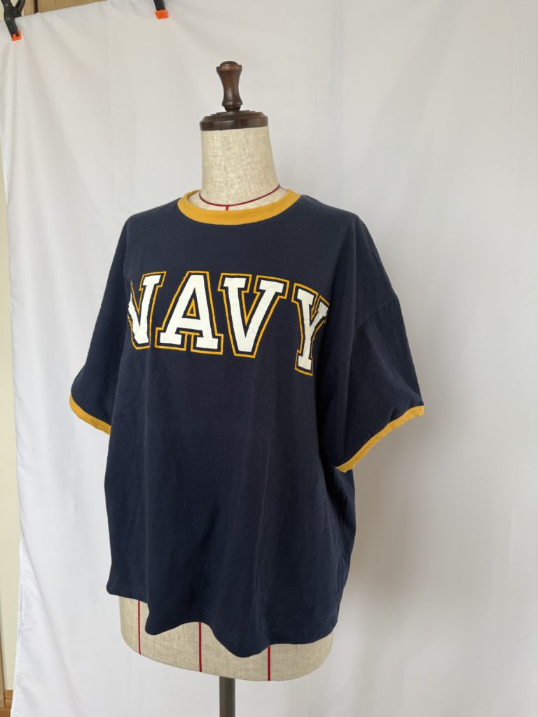 衿リブ　スパンフライス　お直し　リンガーTシャツ